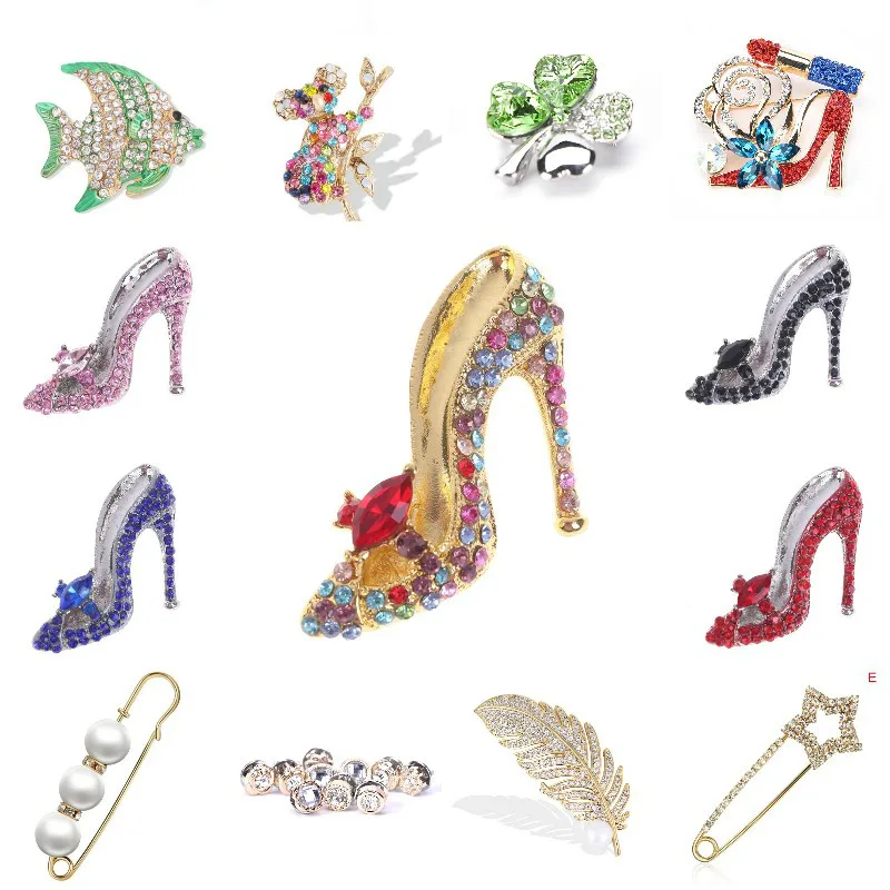 1 шт. женские Стразы на высоком каблуке брошь для обуви булавки с кристаллами