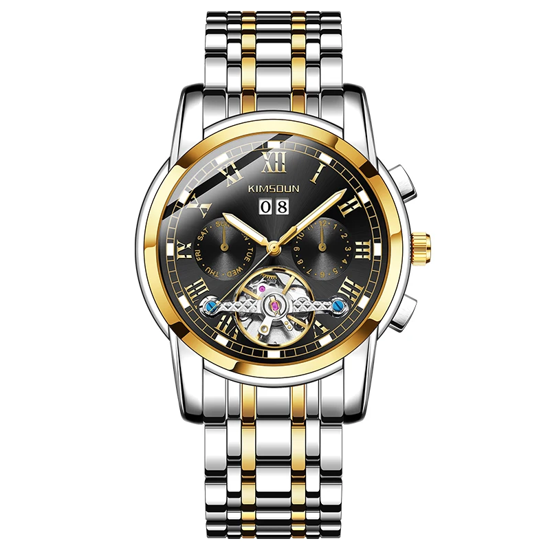 

KIMSDUN Watch Men's Business Fashion Automatic Mechanical Men's Wrist Watch Top Brand Tourbillon Casual Male Clock Relogio