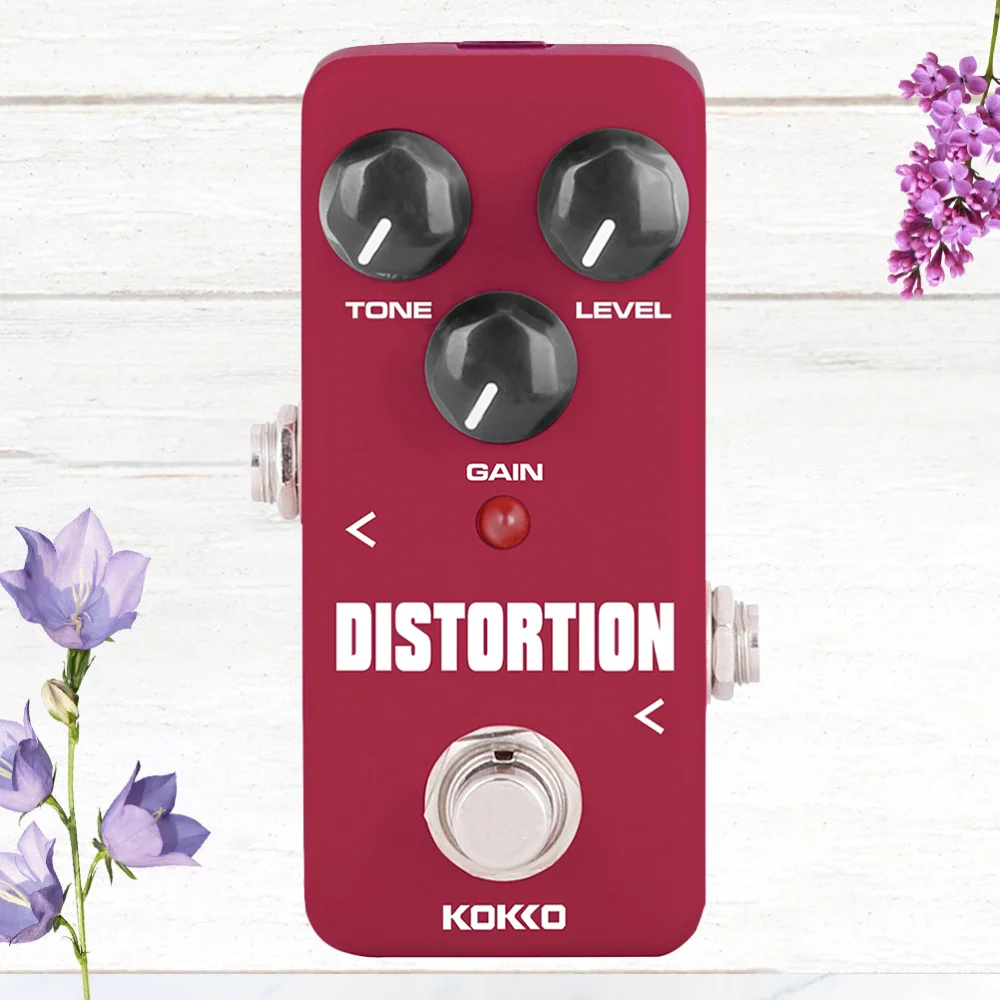 

Mini Distortion Effect Guitar Pedal Portable Electric Guitar Effects Pedal Stompbox True Bypass Guitar Parts (Dark Red)