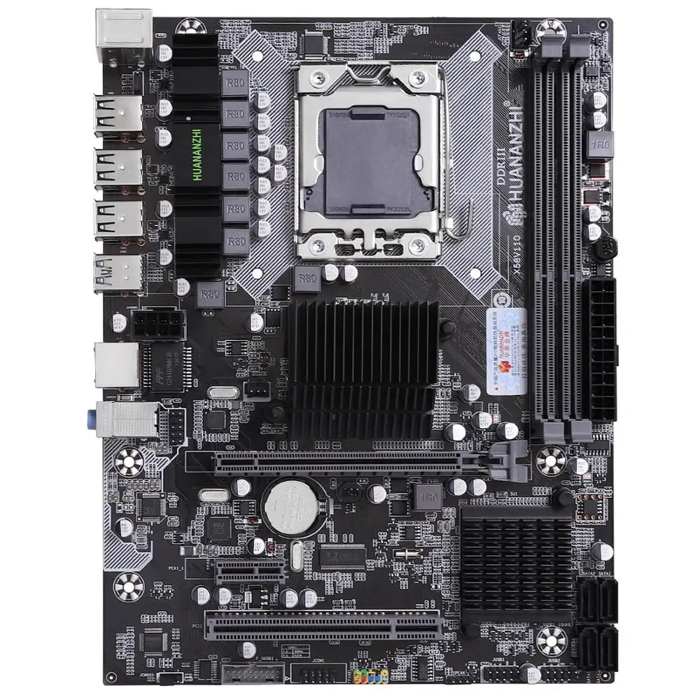 Online HUANANZHI X58 M-ATX Motherboard Combo CPU Intel Xeon X5650 2,66 GHz Mit Heizkörper Große Marke RAM 8G REG ECC Video Karte GTX750Ti 2G