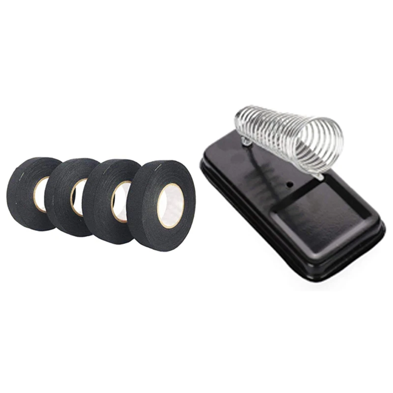 

1 Pcs Metal Soldering Iron Stand Square Soldering Iron Stand & 6 Pcs Harness Tape-High Adhesion Harness Cloth Tape