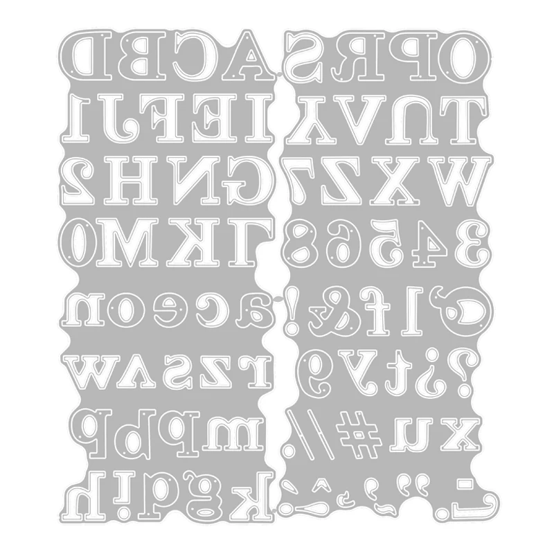 

2020 New English Alphabet and Special Characters Metal Cutting Dies For DIY Letter Word Decoration Greeting Card Scrapbooking
