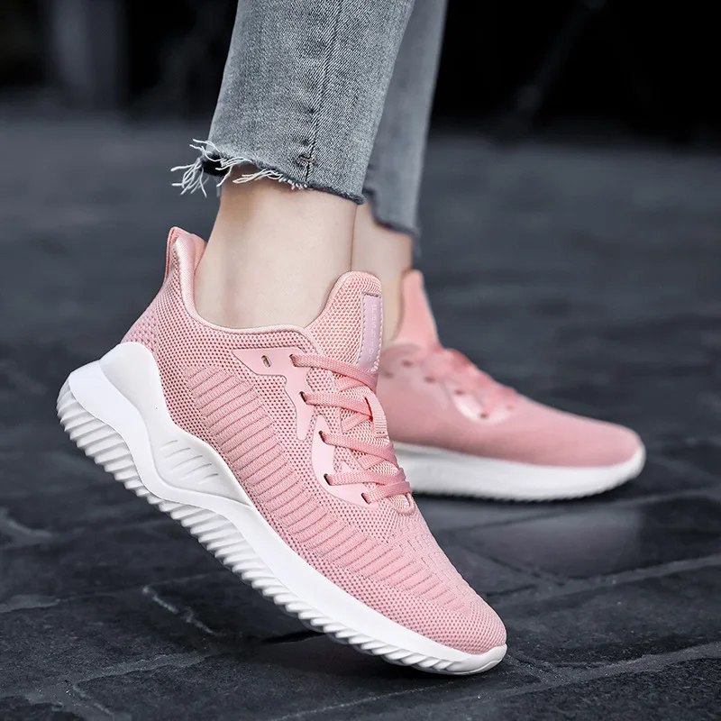 

2021 Women Running Shoes Track Field Training Breathable Mesh Sneakers Outdoor Non-slip Wear-resistant Casual Sports Shoes