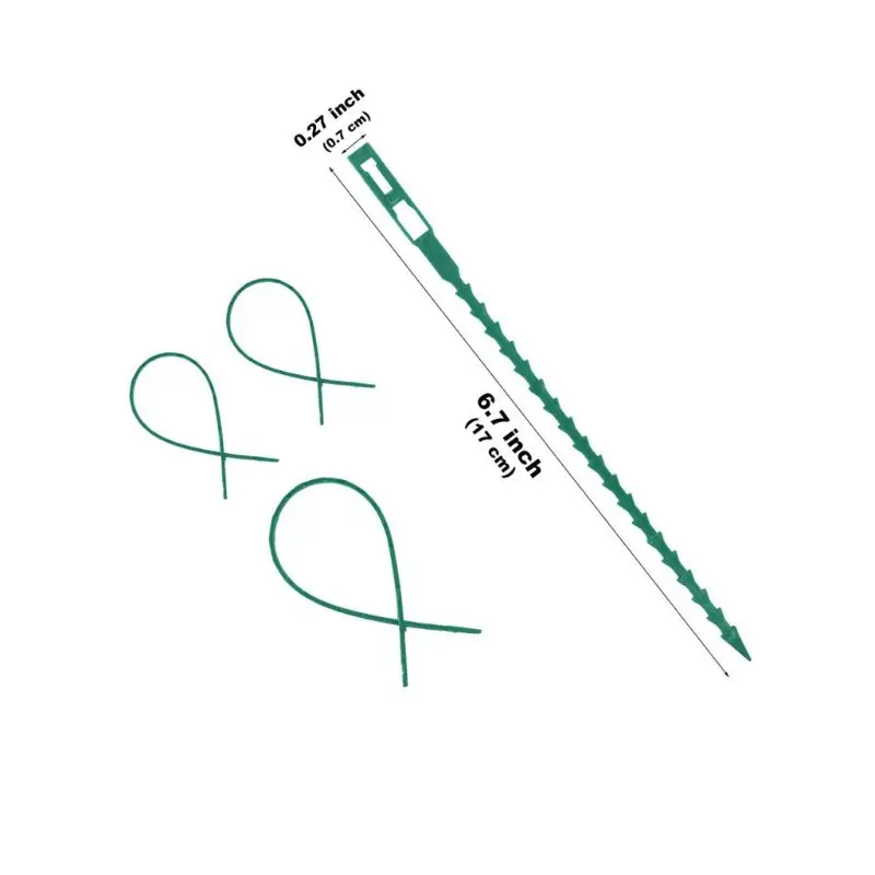 

50pcs Garden Cable Ties Reusable Plant Support Shrubs Fastener Tree Self Locking Nylon Plastic Zip