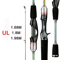 ultra soft ul fast action solid tip carbon spinningcasting fishing rod 1 68m 1 8m 1 98m lure rod 2 8g travel fishing tackle
