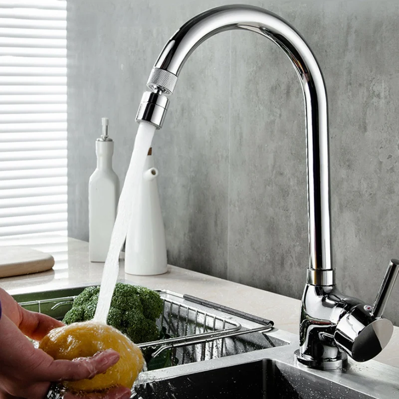 

360 Swivel Tap Aerator Water Saving Faucet Brass Adjustable 2 Modes Kitchen Bathroom Faucet Bubbler Filter With Nozzle Adapter
