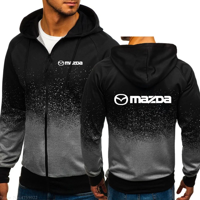 Горячая Распродажа Мужская толстовка Mazda на молнии куртка 3 цвета уличная