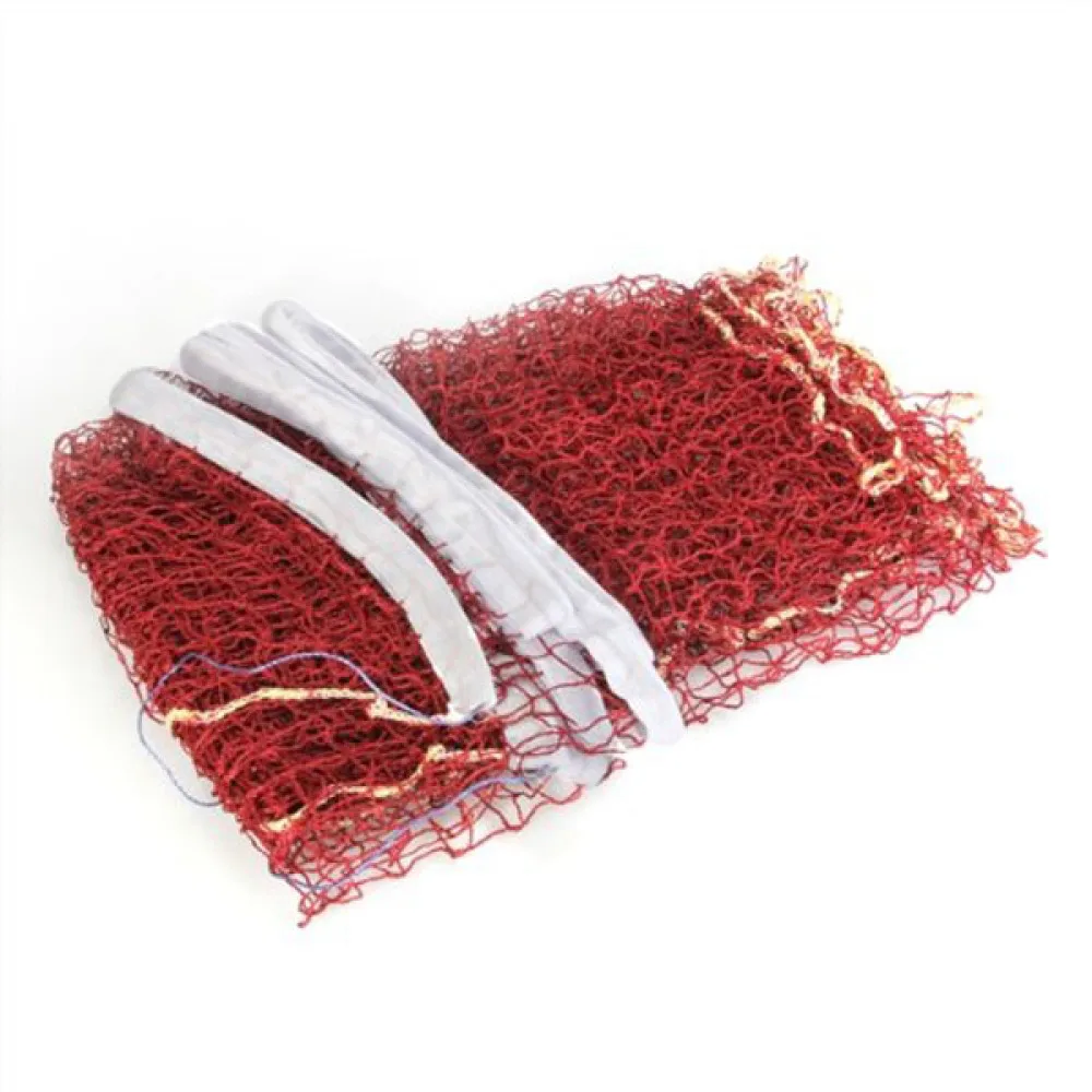 

610*72cm Portable Professional Waterproof Training Standard Nylon Rope Braided Badminton Net (Dark Red)