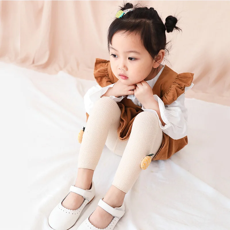 Детские хлопковые теплые леггинсы в рубчик зимние Осенние для девочек и