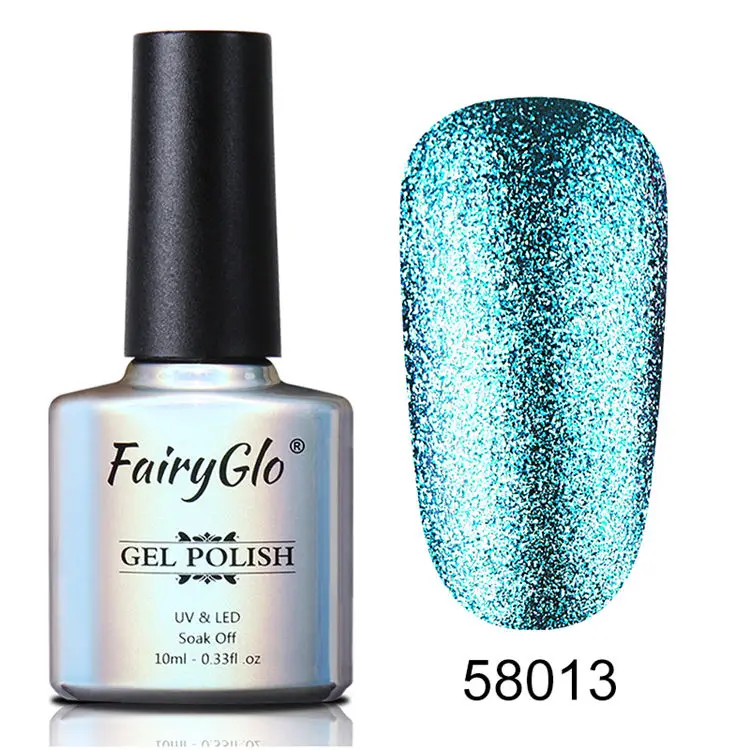 FairyGlo 10 мл Гель-лак с блестками Гибридный лак для маникюра ногтей, полустойкое к полу Перманентный лак для ногтей УФ Гель-лак био-Гели Soak Off Nail Art Эмаль - Цвет: BJJ58013