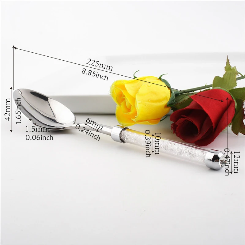 1 шт. акриловая Хрустальная ручка роскошная столовая посуда нож вилка ложка