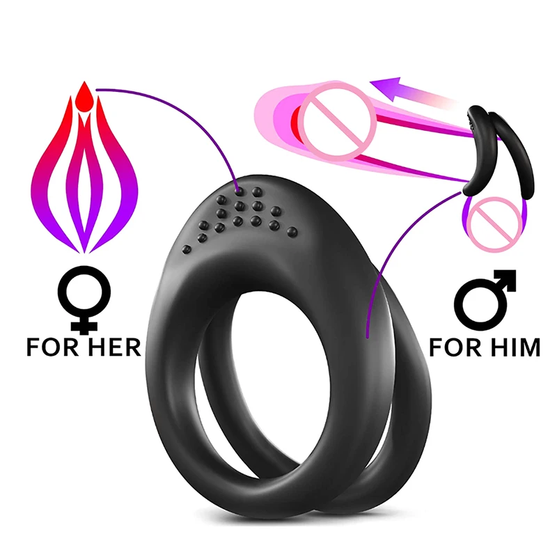 Секс игрушки кольцо на пенис мягкое двойное яйцо тонкая петля с замком для мужчин