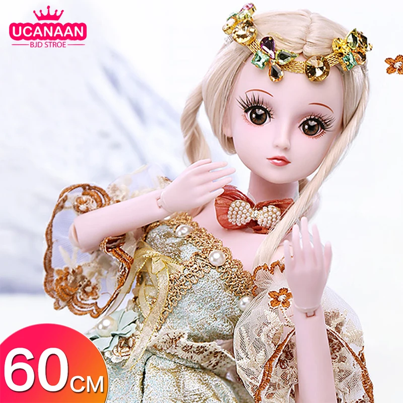 UCanaan/19 суставов 23 6 ''BJD кукла с одеждой наряд обувь парик Макияж для подарок