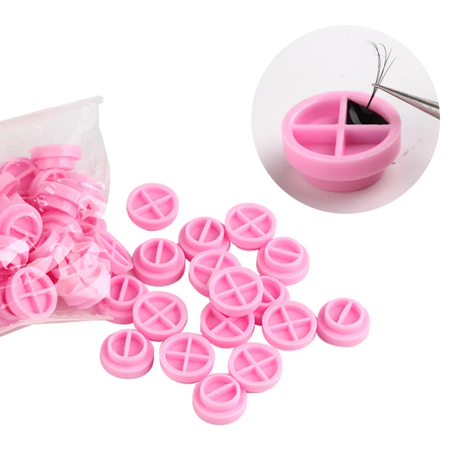 

New Plastic Flower Eyelash Extension Glue Cups for False Eyelashes Extension Ring Container Accessories Tool Supplies