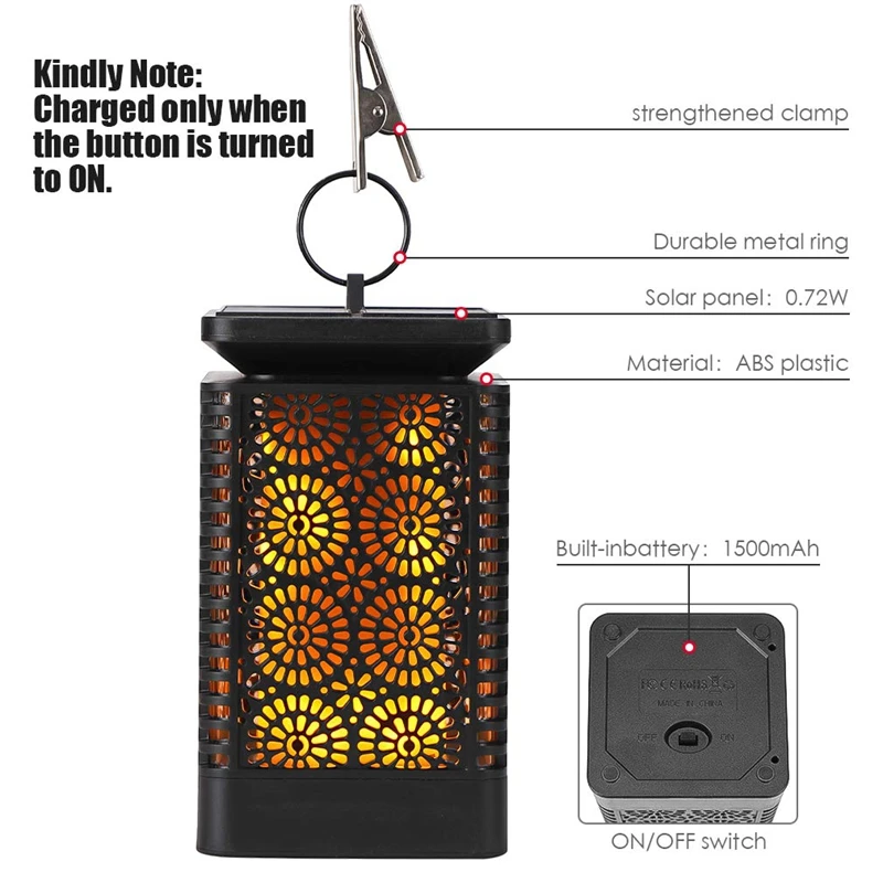 Горячий XD-солнечный светильник Открытый танцующий огонь открытый s