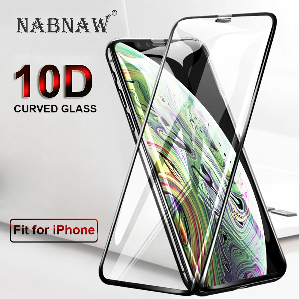 10D изогнутое закаленное стекло для iPhone 8 7 6s Plus полное покрытие изогнутые края