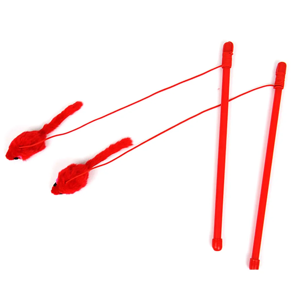 

Catching Interactive Play Toy Mouse Pet Feather Teaser Funny Turkey Cat Stick
