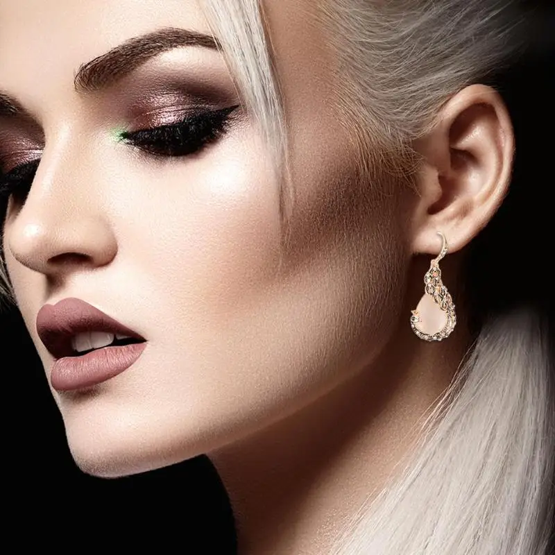 3 шт./компл. Популярные Павлин Висячие Серьги с драгоценными камнями Кулон