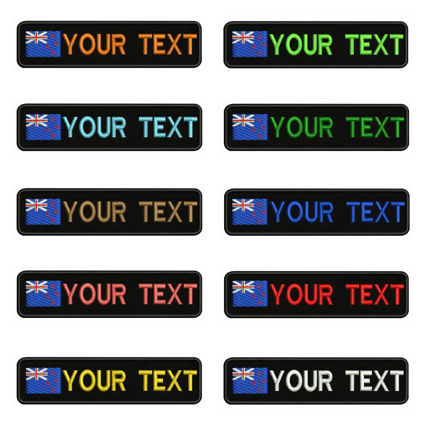 Новая Зеландия флаг 10х2 5 см вышивка пользовательское имя заплатка с текстом