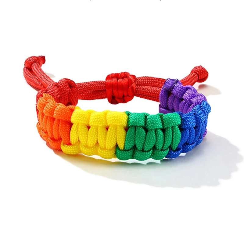 ABL238(1) 20 мм широкий ручной работы бразильский Радужный ленточный узлом Флаг ЛГБТ