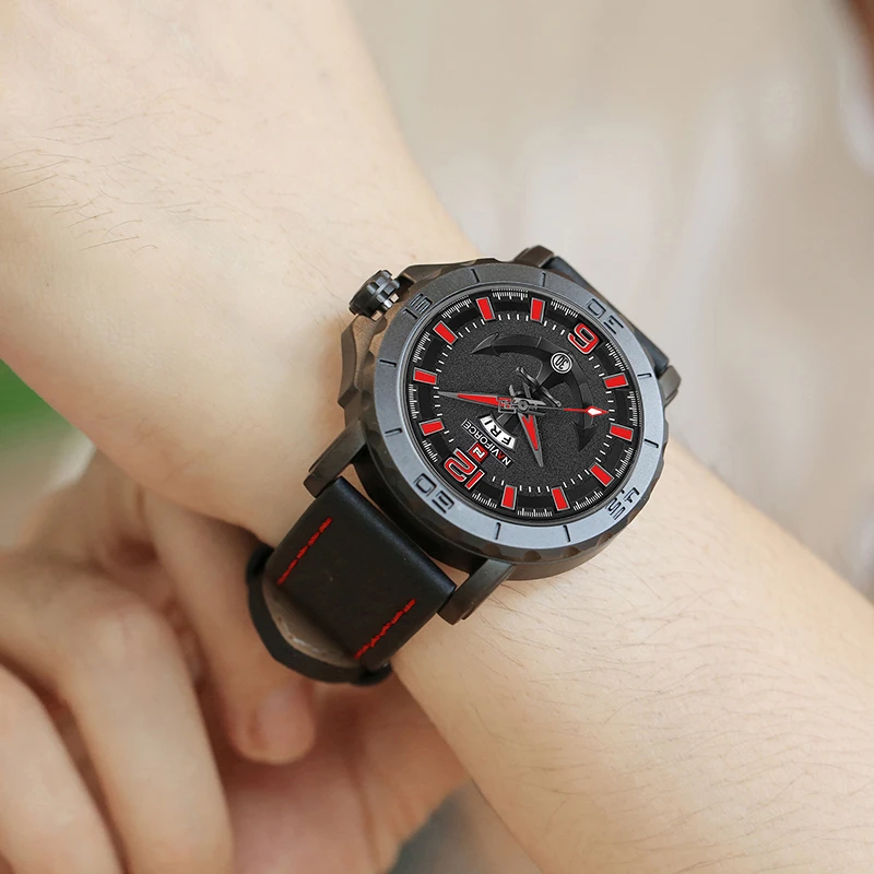 Часы наручные NAVIFORCE Мужские кварцевые аналоговые Брендовые спортивные роскошные