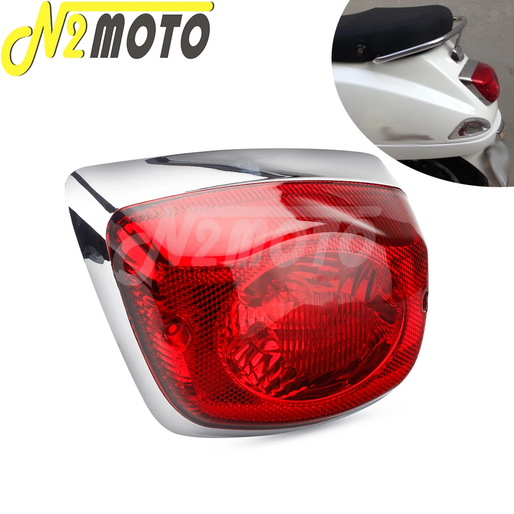 

Motorcycle Accessories Replace Lamp For LX S 50 125 150 2T 4T 3V 4V Chrome Brake Tail Stop Light Blinker Scooter LED Rear Lamp