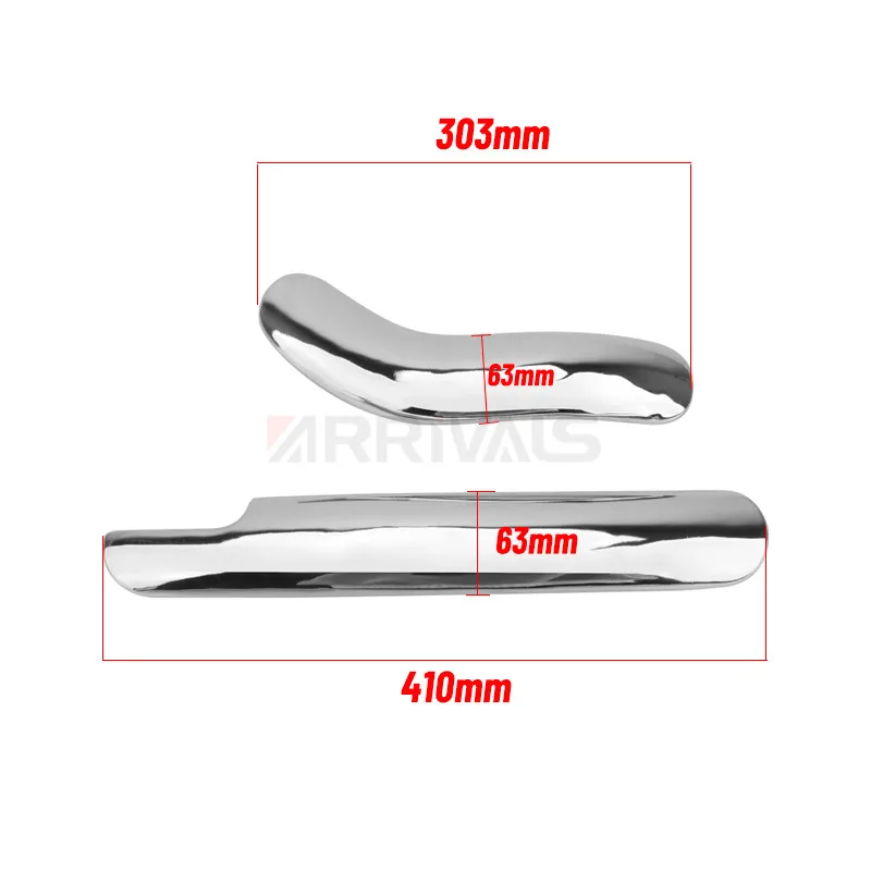 

Chrome Motorcycle Curved Exhaust Muffler Pipe Heat Shield Cover Guard Protector For Honda Shadow VT750 VT400 97-03