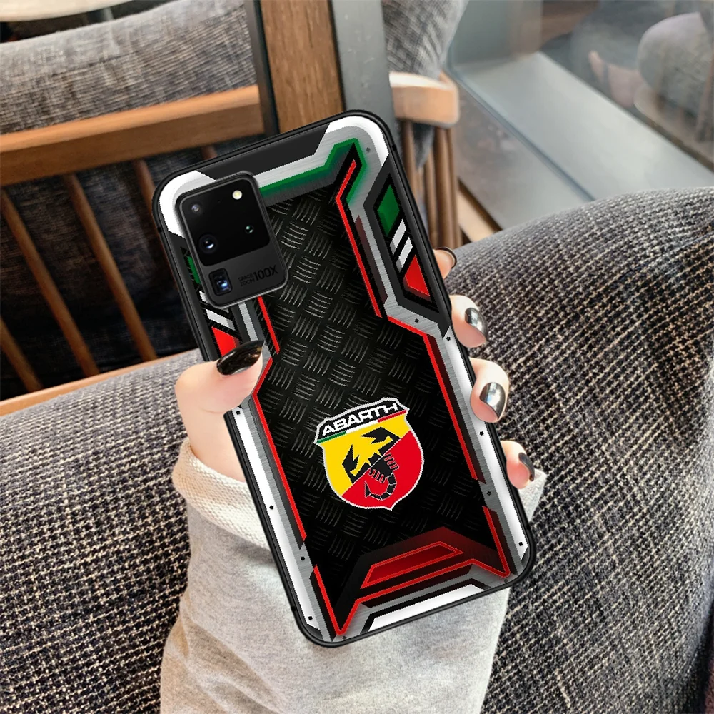 

ABARTH Sport Car Luxury Phone Case Cover Hull For Samsung Galaxy S 7 8 9 10 e 20 FE edge uitra plus Note 9 10 20 black Cell