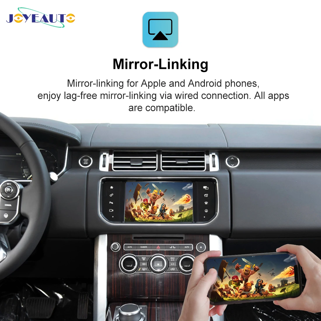 JoyeAuto Wireless Apple CarPlay Android Auto Retrofit For Land Rover Evoque Discovery 5 Sport Harman Bosch Mirror-Link AirPlay images - 6