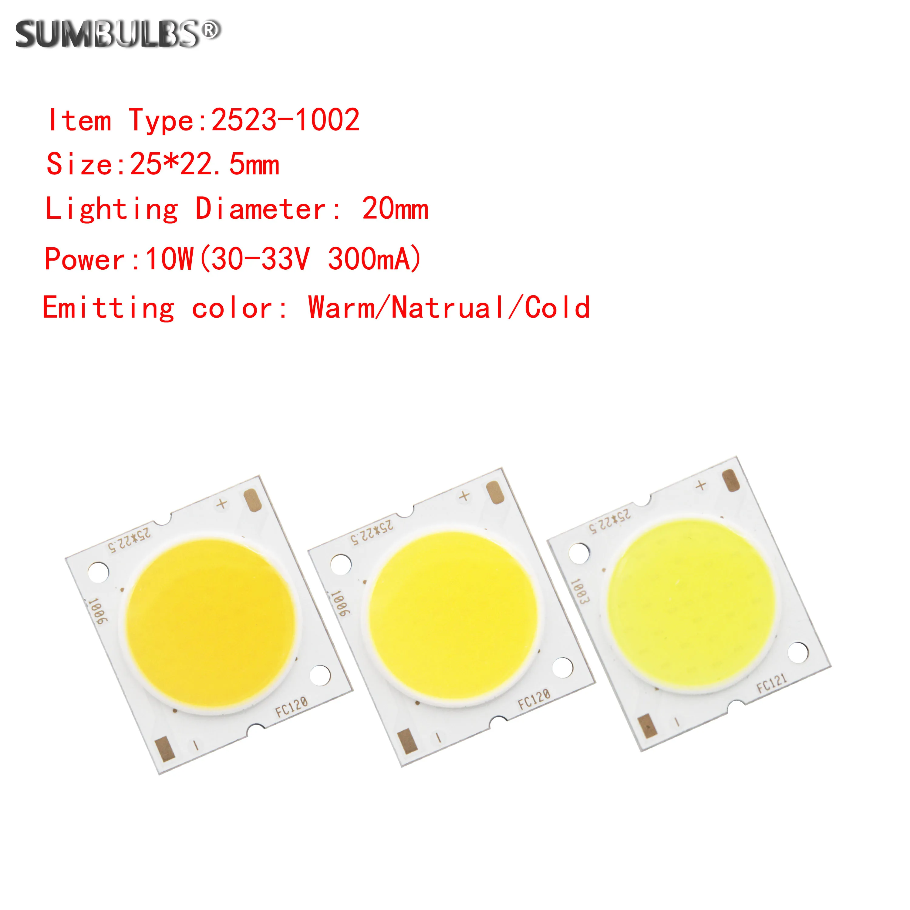 5pcs/lot  lighting diameter 20mm 10W  led cob light source for spotlight for down track lamp 30v led diode led