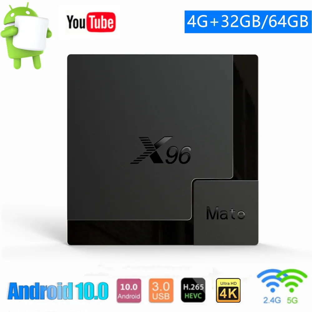 2021 X96MAX H616 Android 10.0 TV BOX Youtube 3D Video HD 4K Media Player 2.4G&5G WiFi 4GB 64GB Smart Set Top Box Support M3U