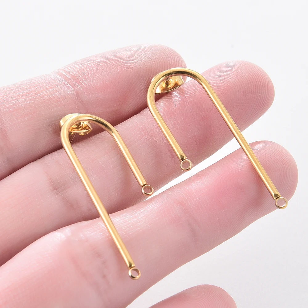 

Dinicessa 10pcs/lot Stainless Steel Trendy Long Earrings Pendant Connector For Handmade DIY Making Supplies Jewelry Earring