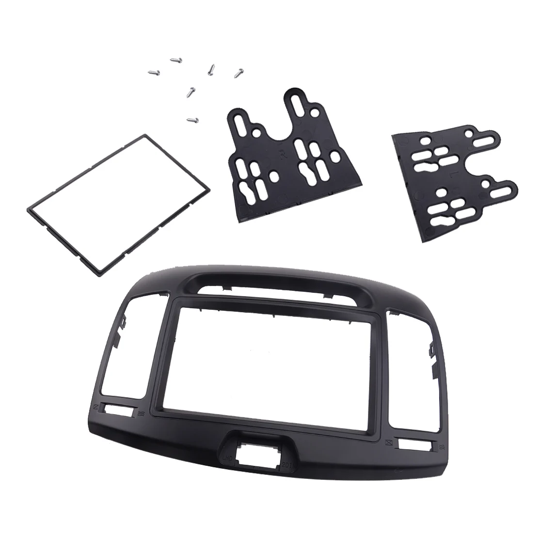 

1 Set 2Din Car Stereo Radio Fascia Panel Frame Fit for Hyundai Elantra Korean 2006-2010 2011 Left Hand Drive Only ABS Black