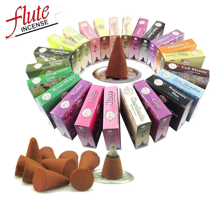 Ароматерапия ручной работы 10 конусов/коробка разноцветный индийский конус для