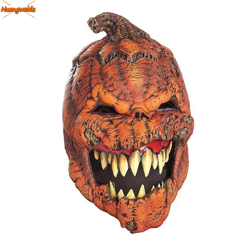 

Ferocious Pumpkin Mask Scary Horror Haunted House Zombie Monster Ghost Halloween Creepy Demon Masque Carnival Party Props