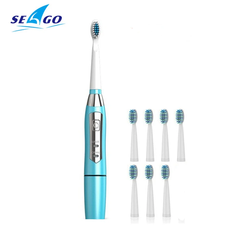 

SEAGO Sonic Adult Battery Teeth brush Battery Oral Health Waterproof with Replacement Interdetal Brush Heads whitening SG E1