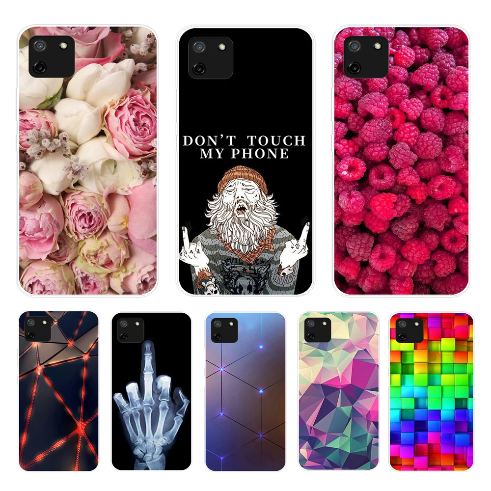 Мягкий силиконовый чехол-накладка для OPPO Realme C11, C, 11, RealmeC11, RMX2185, черный чехол ТПУ