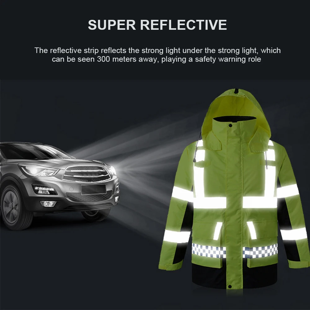 Защитная дождевая куртка со съемным пуховым капюшоном водонепроницаемая