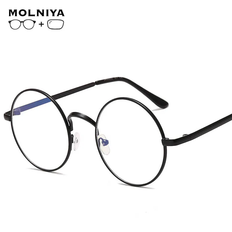 Новые классические очки с круглой оправой близорукость оптическое зеркало