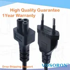 Мощность адаптер Шнур кабель 30 см штепсельная вилка европейского стандарта 2 контактный разъем IEC 320 C5 для Тетрадь Питание *