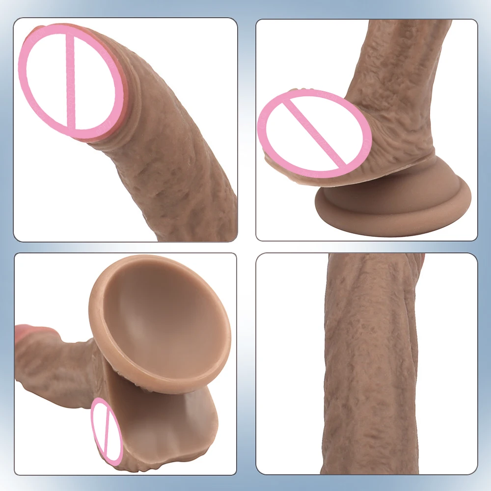 GaGu мягкий жидкий силиконовый реалистичный фаллоимитатор коричневый Пенис с