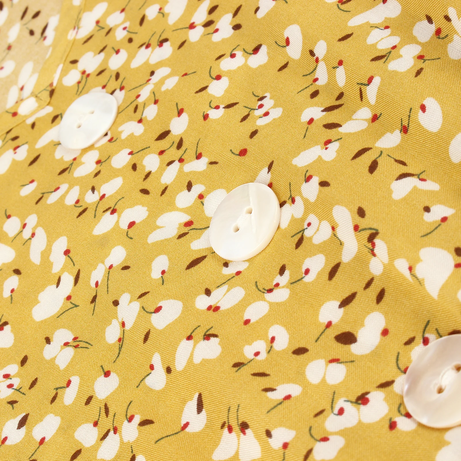 

2021 Women Fashion Floral Print Dress Boho Short Sleeve V-neck Dress Female Summer Casual Button Sundress Ruffle Dresses