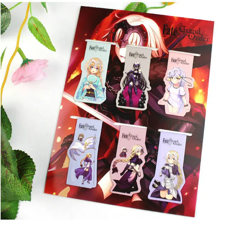 6 шт Fate/японский аниме бренд милый кот Магнитный Магнит закладка для книги