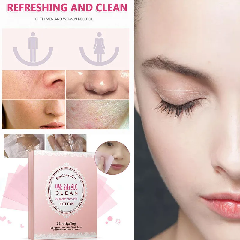 100 шт./упак. освежающее масло для контроля макияжа впитывающая ткань лица и свежая