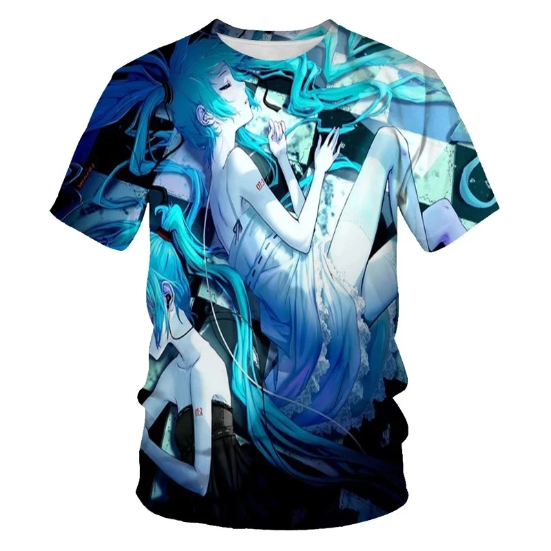 

2021 fashion 3D men and women t-shirt XXS-6XL anime pretty girl printing casual t-shirt