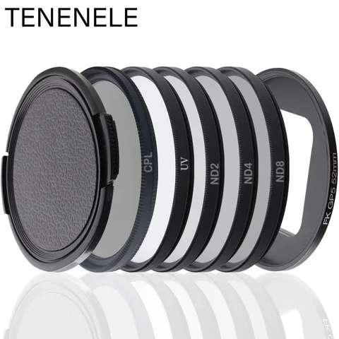 Для Gopro 5 6 7 Черный 2018 Фильтр для экшн-камеры 52 мм Поляризованный CPL/ND 2 4 8/УФ-защитные фильтры для GoPro Hero 5 6 7 Аксессуары