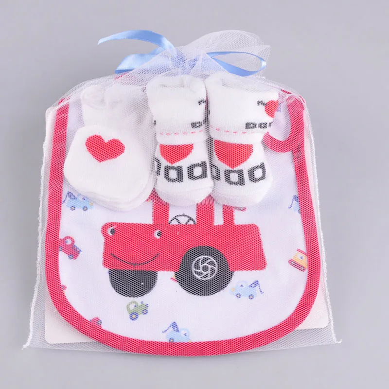 3 шт./компл. Детские хлопковые Слюнявчики махровые носки комплекты для