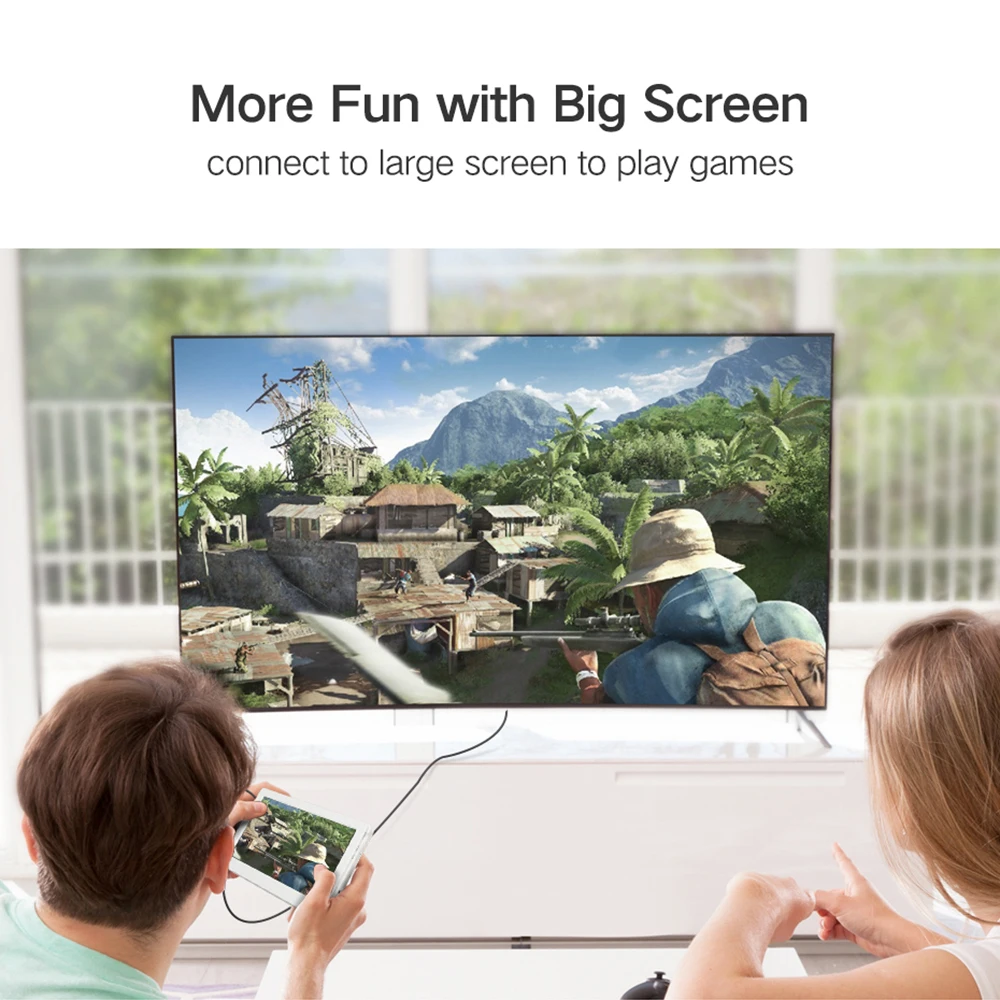 Kebidu 1 5 м Универсальный 5Pin Micro USB к HDMI совместимый кабель 1080P HDTV адаптер для Samsung Galaxy