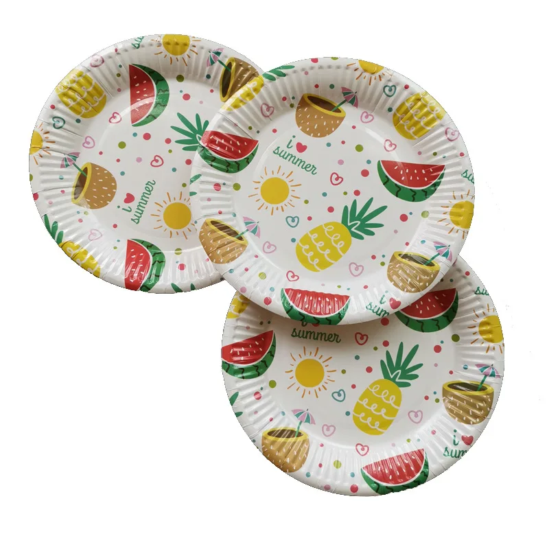 10 шт. одноразовые тарелки с тропическими фруктами 7 дюймов | Дом и сад