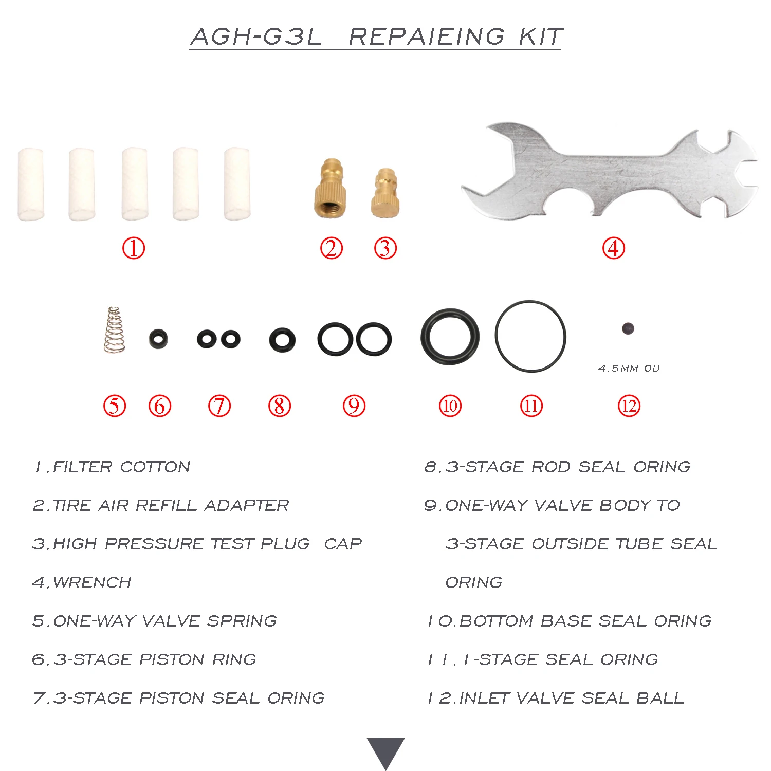 Ручной насос AGH-G3L PCP Dry-Pac Kit 4500 фунт/кв. Дюйм/30 мпа фильтр влажности масла для